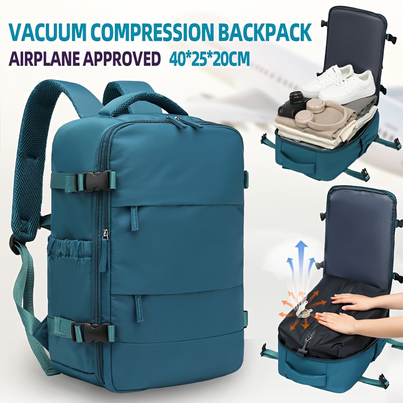 Sac à compression avec pompe, dimensions annoncées 40 × 25 × 20 cm